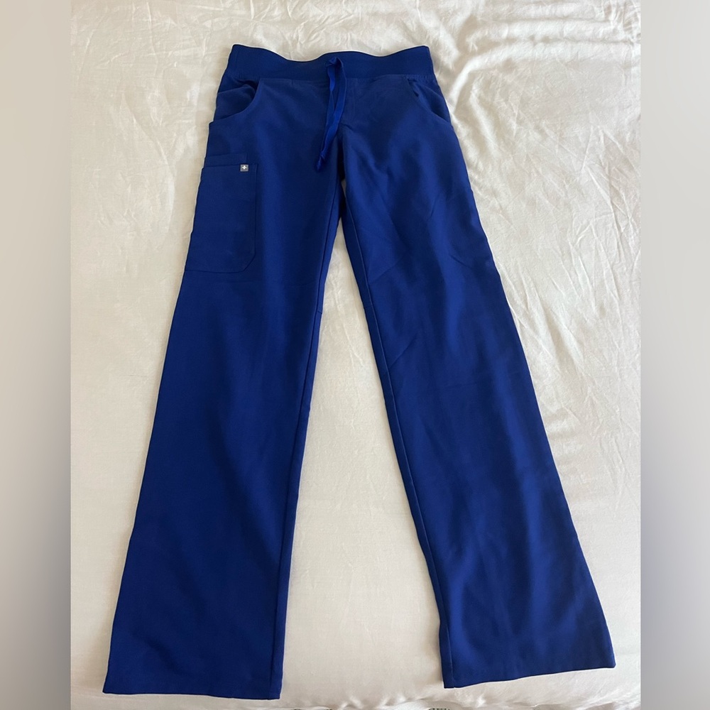 NWT FIGS Kade Cargo Scrub Pants Blue XXS T21004